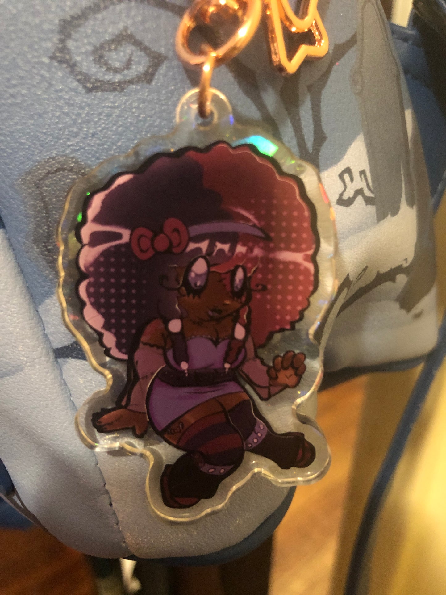 Johari Holo Glitter Resin Keychain