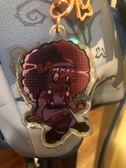 Johari Holo Glitter Resin Keychain